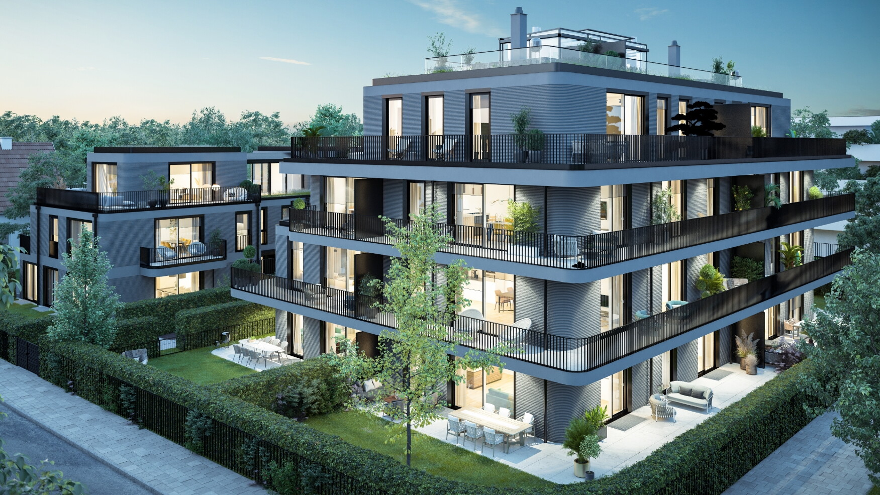 Luxus Immobilie Wohnungn in Schwabing Nacht