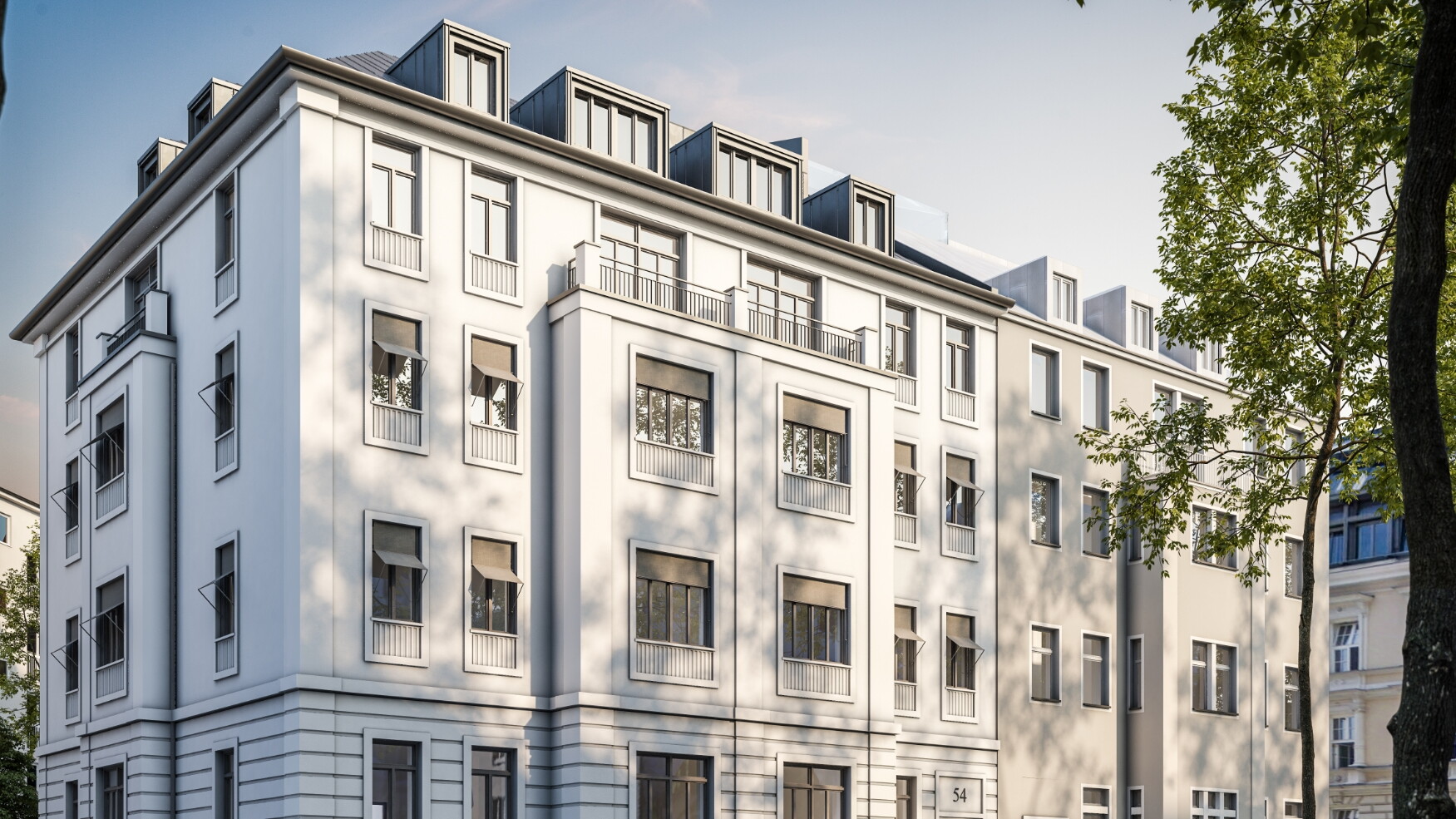 Villa Goethe – Fassade Bürogebäude Ludwigsvorstadt München