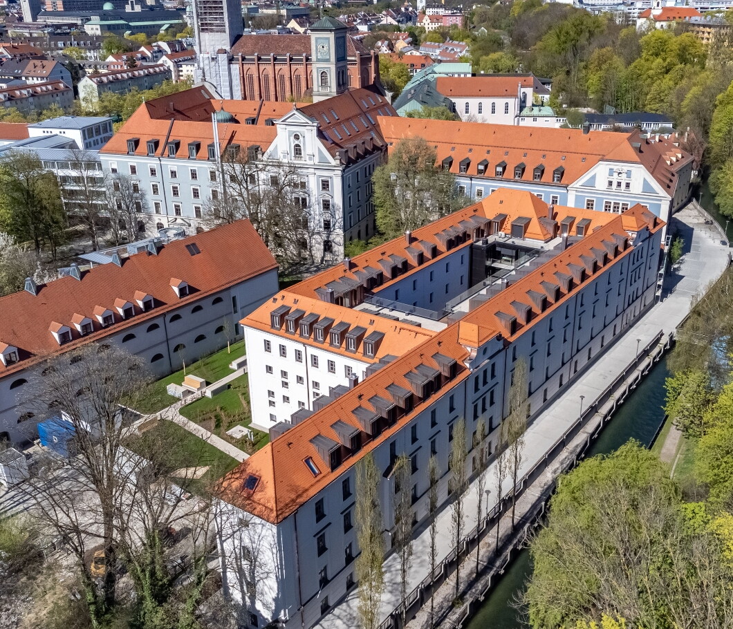 Luftansicht Haus Mühlbach Luxusimmobilie München